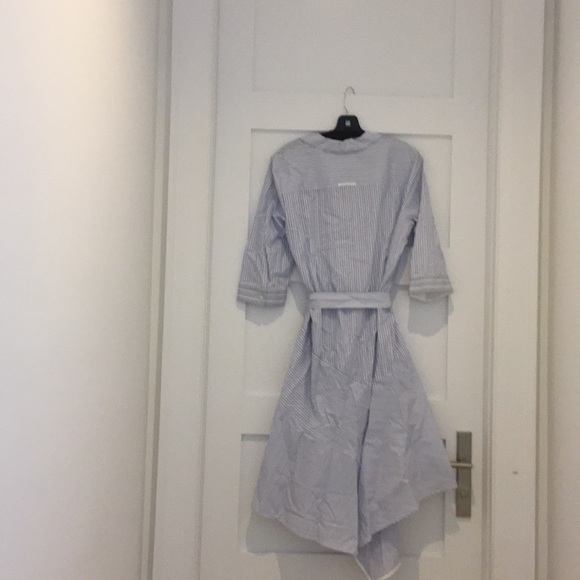 Lafayette 148 Blue Pinstripe Dress - Picture 5 of 9